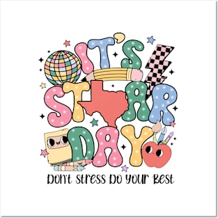 It's Star Day Don't Stress Do Your Best, Test Day, Testing Day, Texas Testing Posters and Art